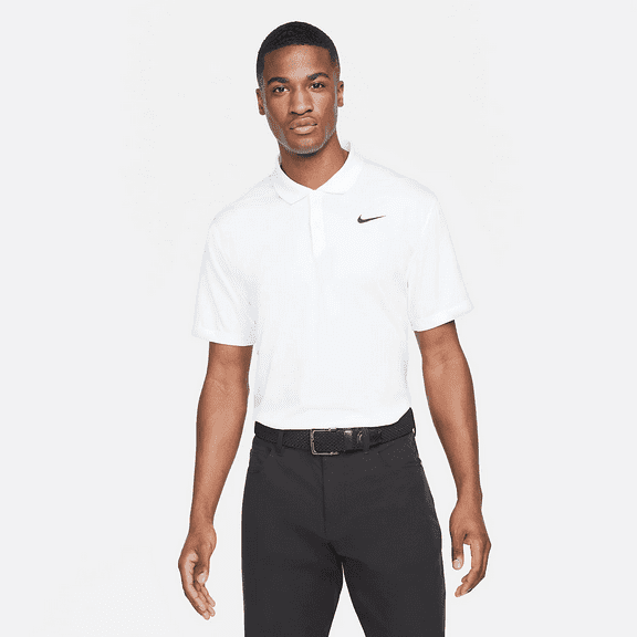 Nike Men's Dri-FIT Victory Polo Shirt (White), Medium