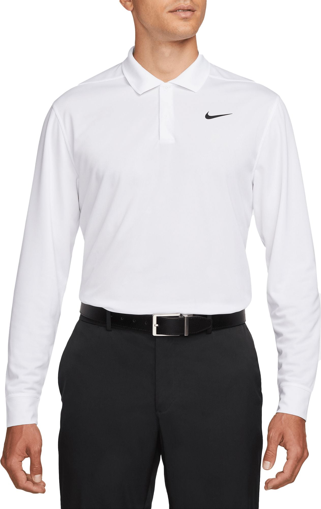 Nike Men's Dri FIT Victory Solid Long Sleeve Golf Polo (White, XL) -  Walmart.com