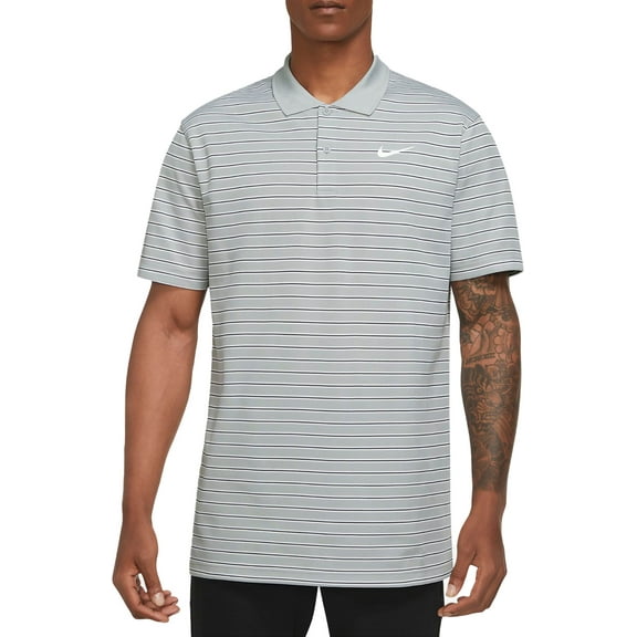 Nike Men's Dri-FIT Victory Striped Golf Polo (Lt Smoke Grey, M)