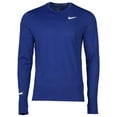 thumbnail image 1 of Nike Men's Dri-Fit Contour LS Running Shirt-Blue, 1 of 2