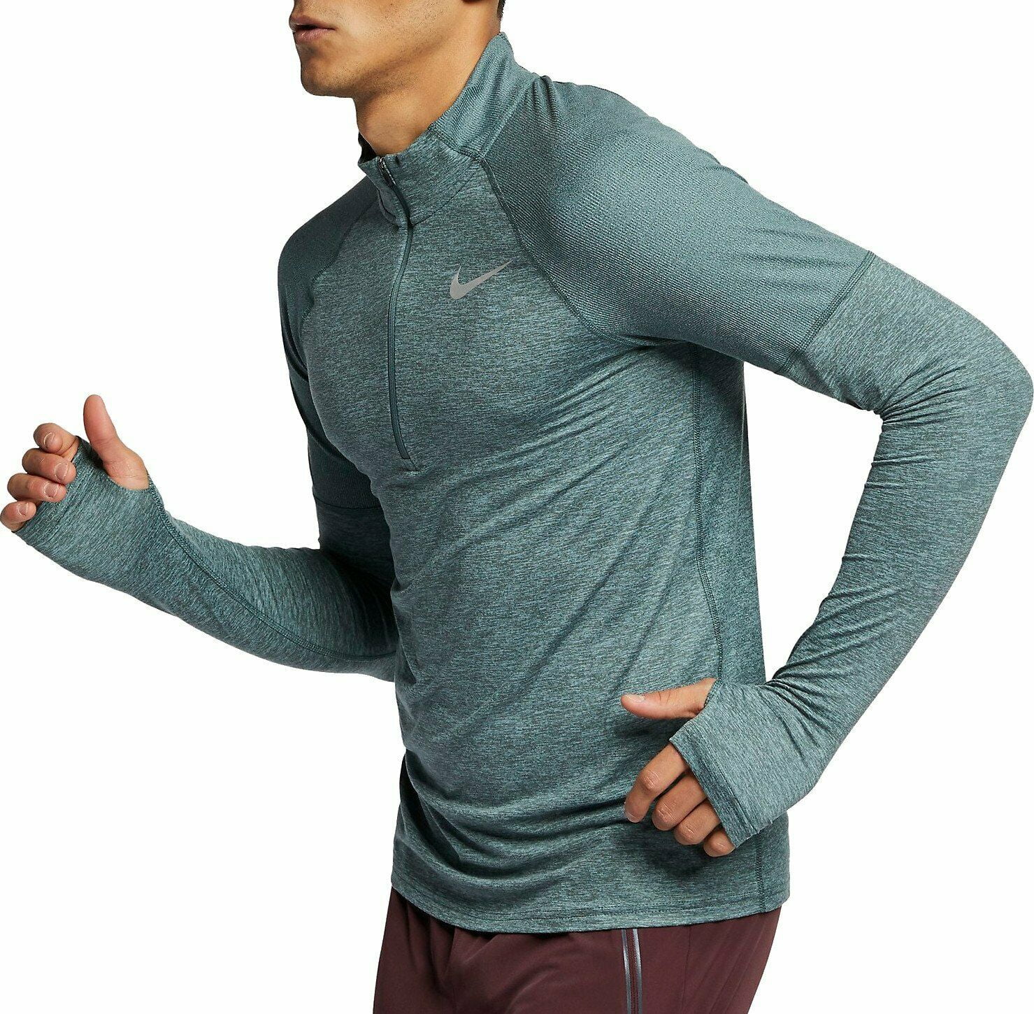 Nike Men s Dri Fit Element Long Sleeve Half Zip Running Top Size S Walmart
