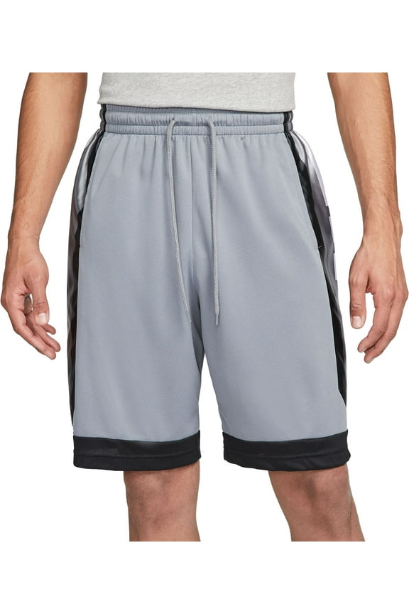 Men's Dri-Fit Elite Basketball Shorts (Cool Grey/Black/White, M)