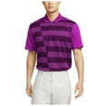 thumbnail image 1 of Nike Men's Dri-Fit Essential Graphic Striped Golf Polo (Small, Vivid Purple), 1 of 4