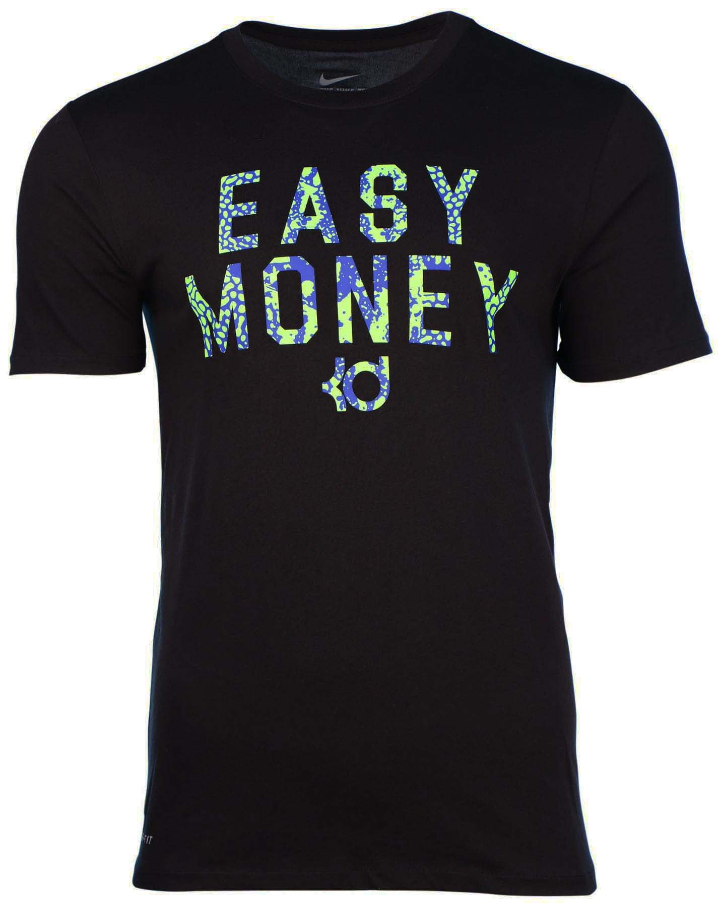 Nike Men s Dri Fit KD Easy Money T Shirt Black Walmart