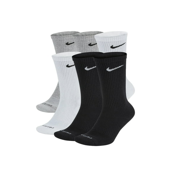 Nike Men's Dri-Fit Training Cotton Cushioned Crew Socks (Medium) (6 Pair) (SX6897-922)