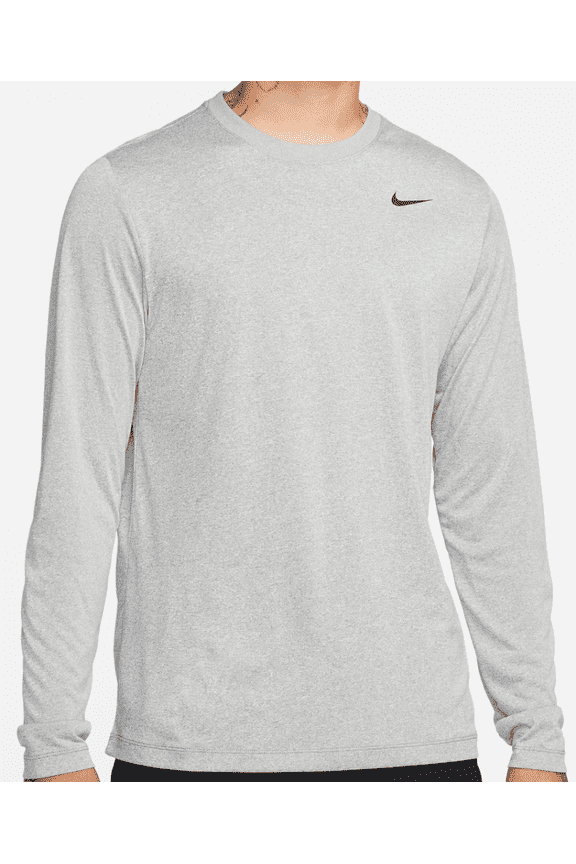 Men's DriFit Reset Legend Long Sleeve Tee Heather Gray | Black SM