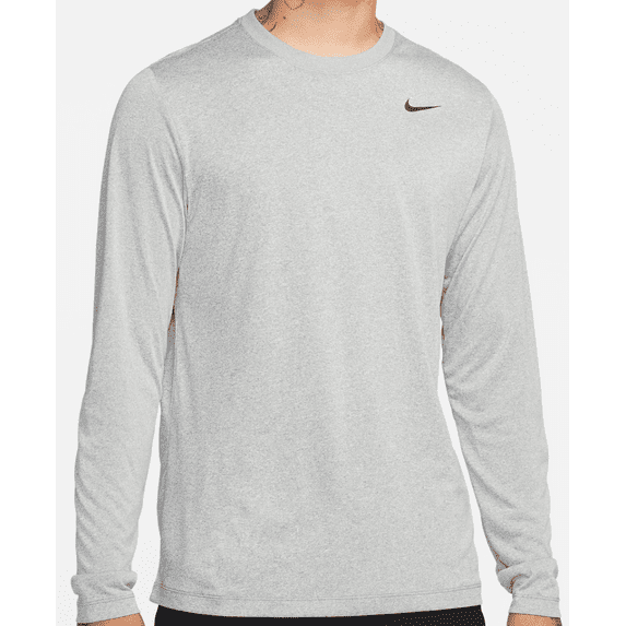 Nike Men's DriFit Reset Legend Long Sleeve Tee Heather Gray | Black SM
