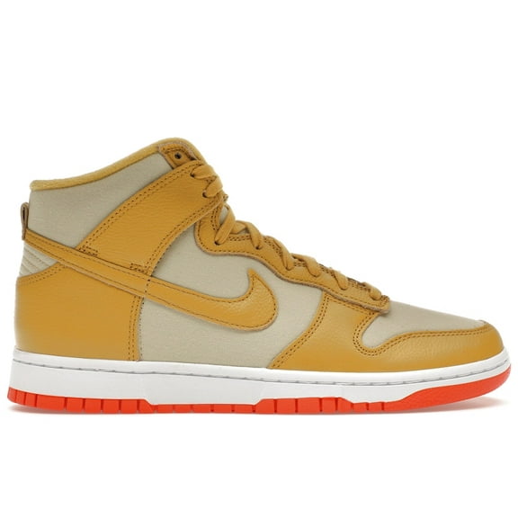 Nike Men's Dunk High Wheat Gold Safety Orange Shoes, from StockX