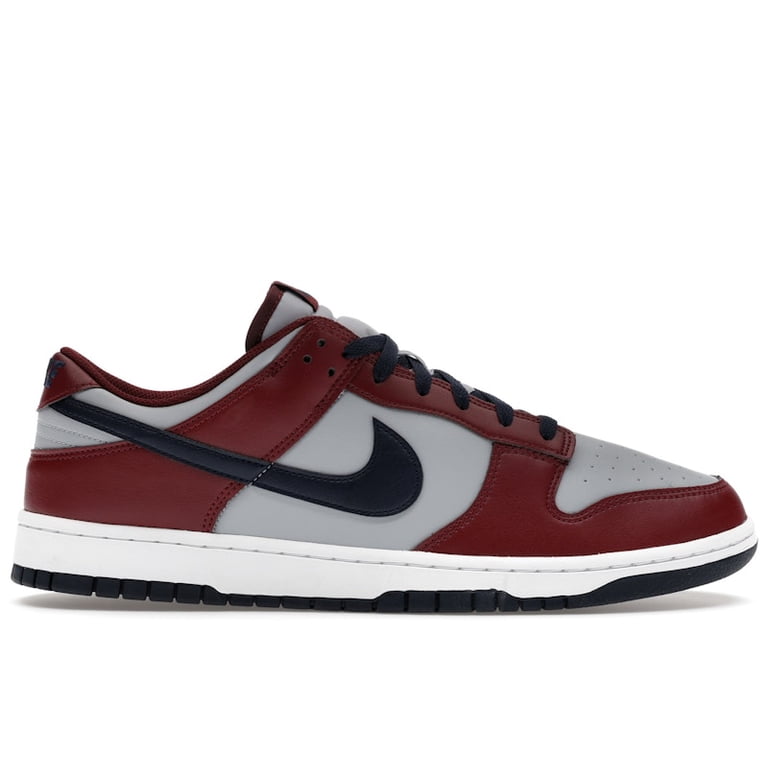 Nike Men's Dunk Low Retro Wolf Grey Obsidian Dark Team Red Shoes