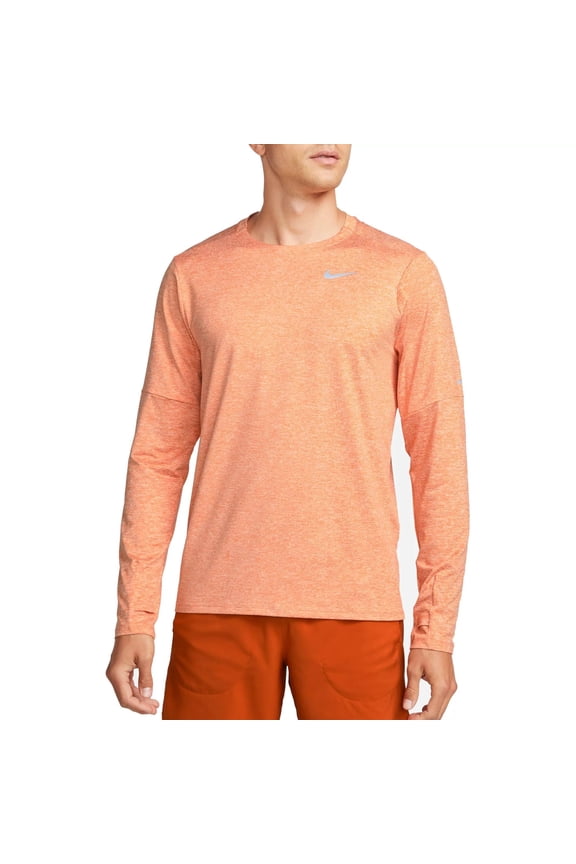 Men's Element Dri-FIT Running Crew Top (Orange Trance, Large)