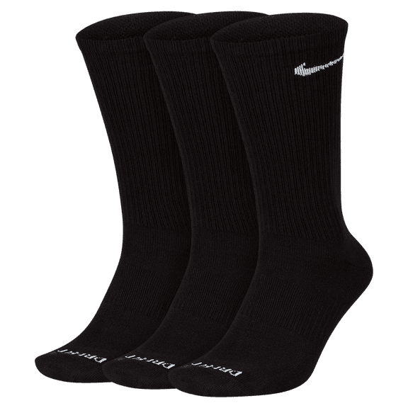 Nike Men's Everyday Plus Lightweight Training Crew Socks 3 Pack