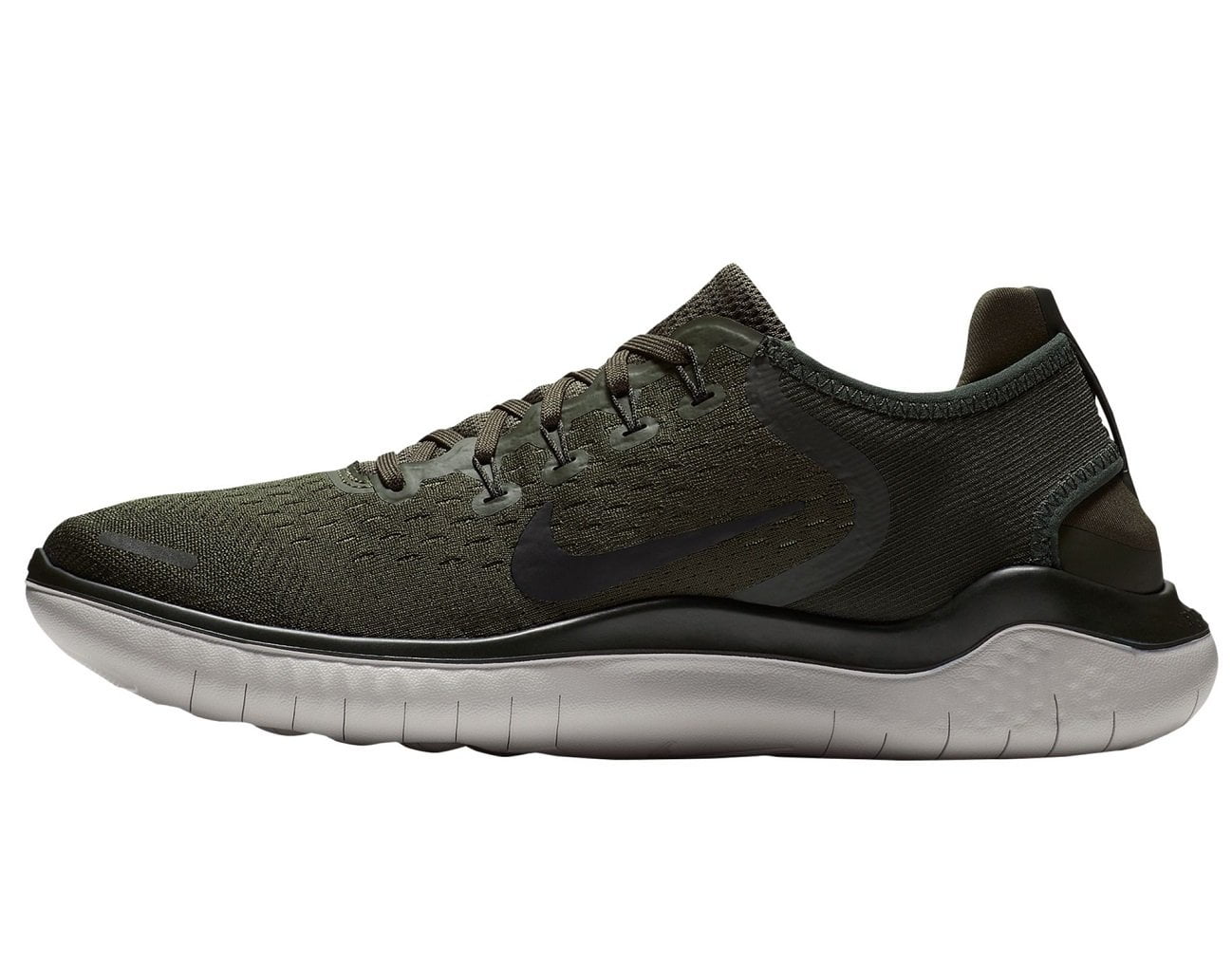Nike Men's Free RN 2018 Cargo Khaki/Black/Sequoia Running Shoe 13