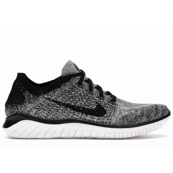 Nike Men's Free RN Flyknit 2018 Black White Ombre Running Shoes, from StockX