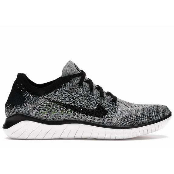 Nike Men's Free RN Flyknit 2018 Black White Ombre Running Shoes, from StockX