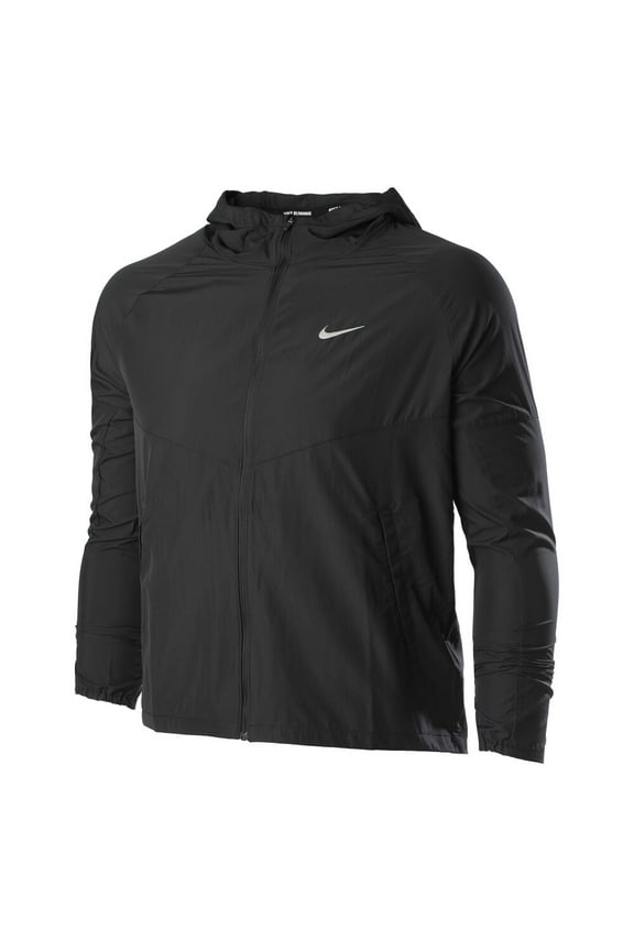 Men's Full Zip Miler Run Jacket Small Black