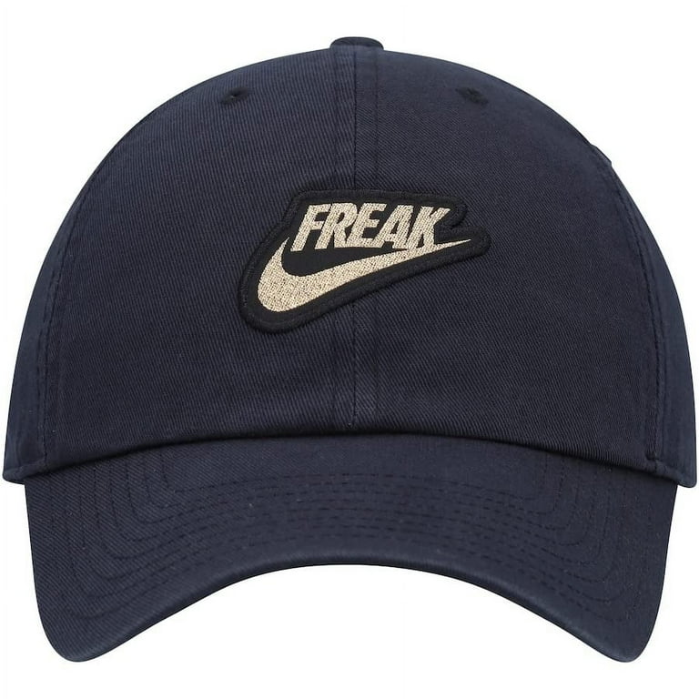 Nike Men s Heritage 86 Giannis Freak Adjustable Strapback Cap Hat One Size Black Black Gold Walmart