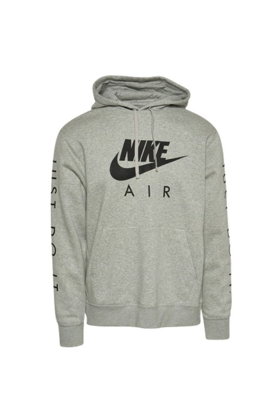 Men's Hoodie Just Do It NSW Athletic Pullover Air Max Hooded Sweatshirt, Grey Black, S