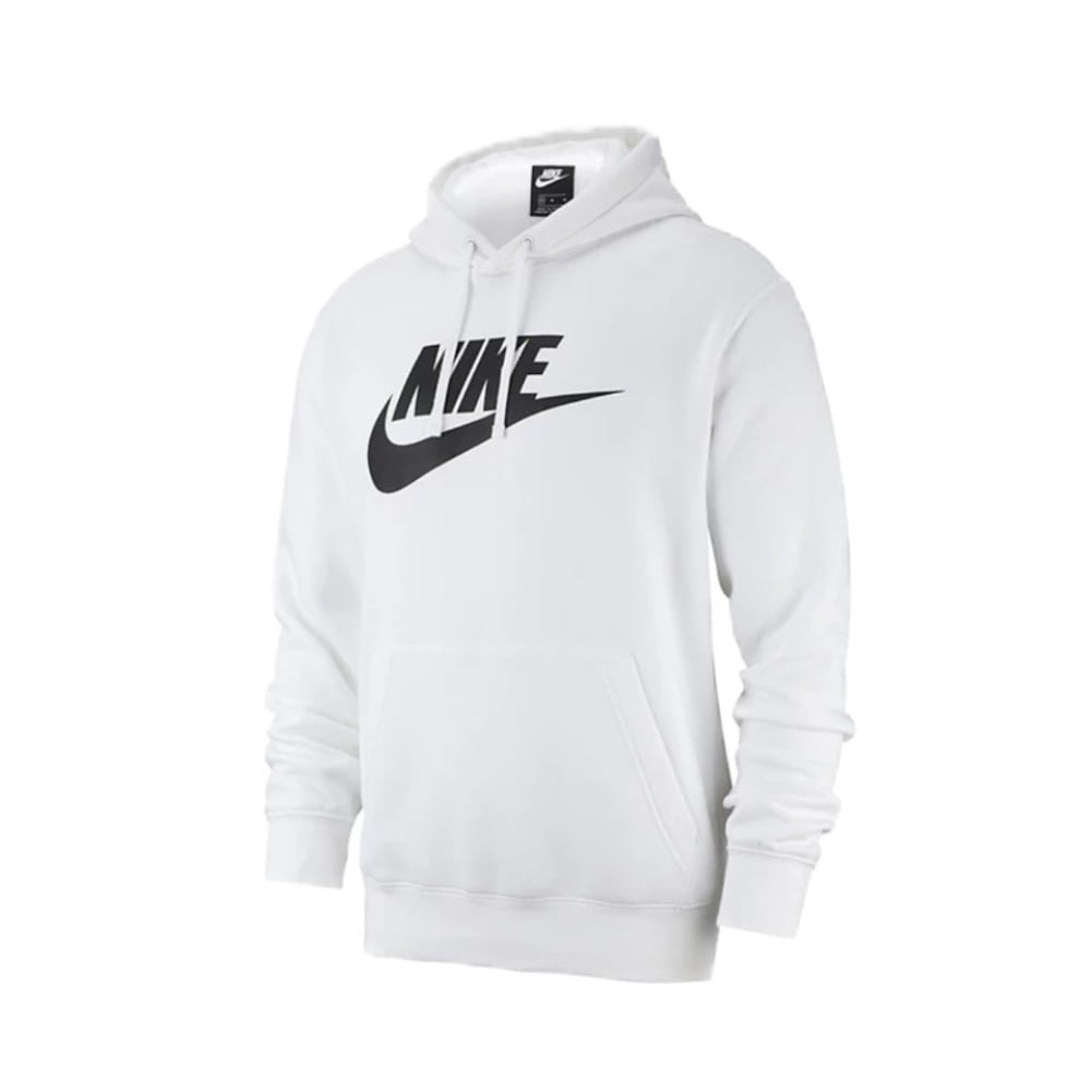 nike men's sportswear club fleece hoodie white