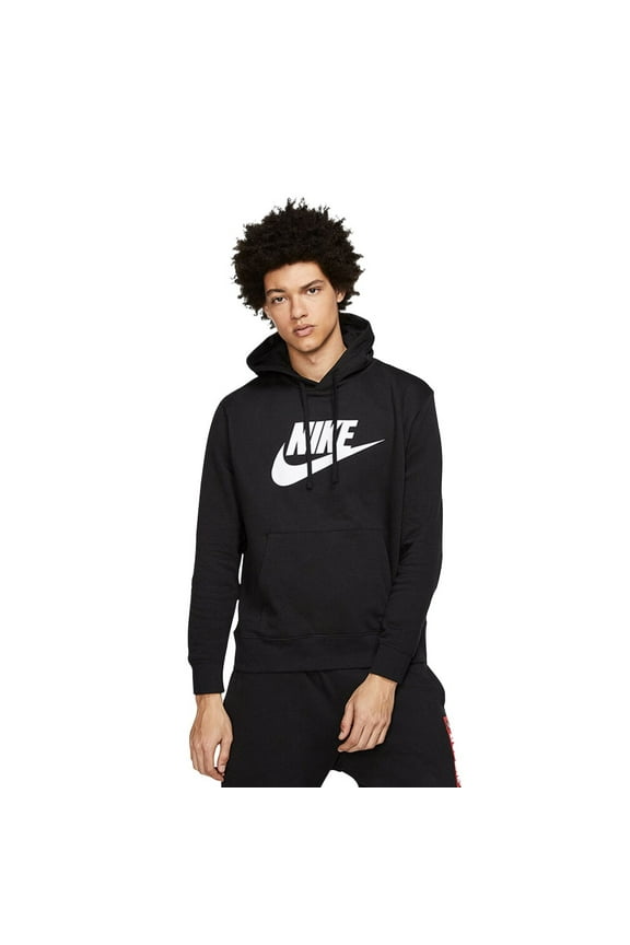 Men's Hoodie Sportswear Club Fleece Graphic Long Sleeve Pullover Sweatshirt, Black, 4XL