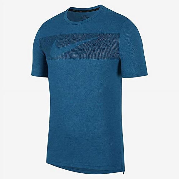 Nike Men's Hyper Dry Graphic Tee - Green Abyss/HTR/Obsidian, XX-Large