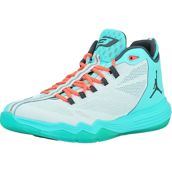 Nike Men's Jordan Cp3.Ix Ae Pure Platinum / Dark Grey-Hyper Turquoise-Inferno Ankle-High Fabric Basketball Shoe - 11M