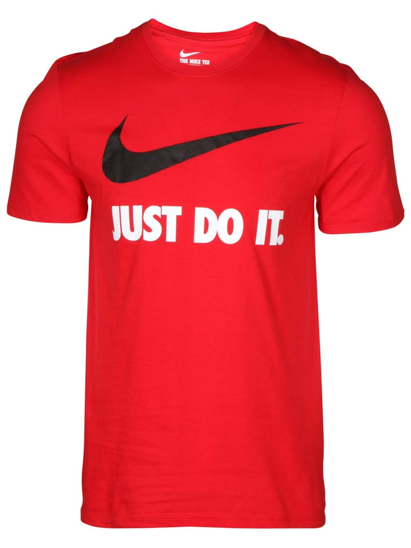 Nike Men's Graphic Just Do It Swoosh T-Shirt, Black, Short Sleeve
