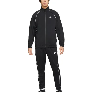 Nike Men's KIT Sportswear Tracksuit Full Jacket and Pants Outfit CZ9988-010 Black