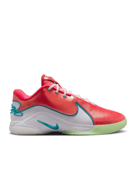 Men's LeBron 22, Solar Red/Dusty Cactus/White/Vapor Green, Size 12.5
