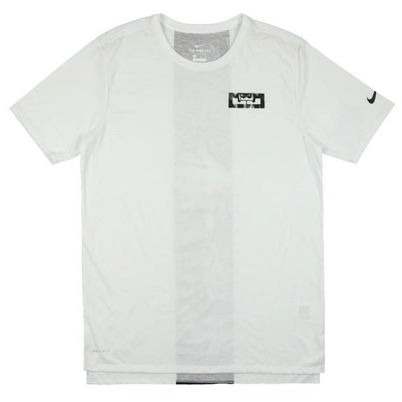 Nike Men's Lebron Tri-Blend Lion Stripe T-Shirt White Black
