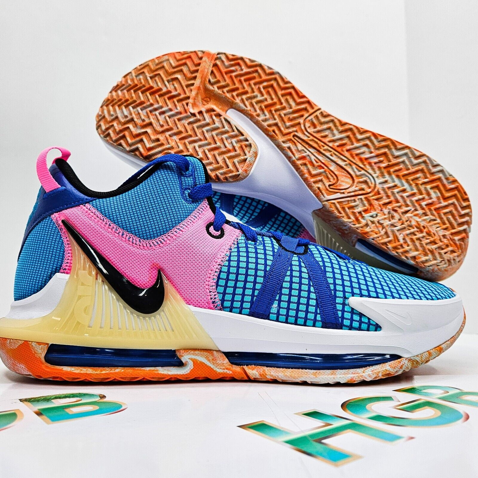 lebron 7 orange blue