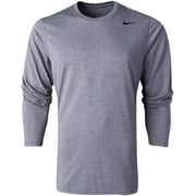 NIKE Men's Legend Dri-Fit Long Sleeve T-Shirt, 727980-091 Grey/Black, 2X-Large