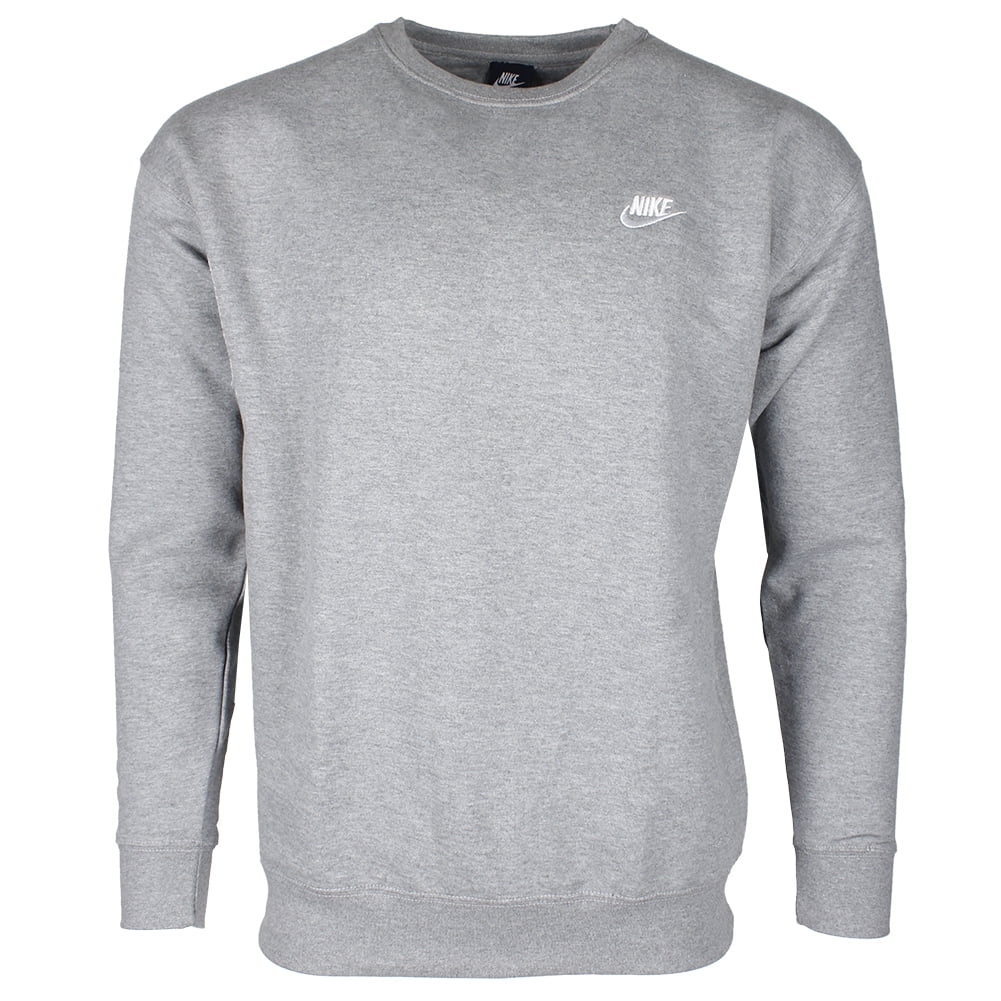 ★★Nike★★ Club Fleece Crew M Dark Grey Heather Light Smok Nike Sportswear Club Fleece Men's Crew Color: Dark Grey