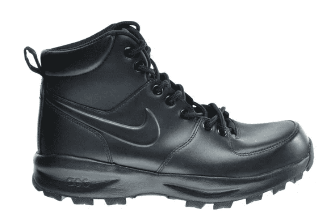 Nike Men\'s Manoa Leather Black/Black/Black Boots (5)