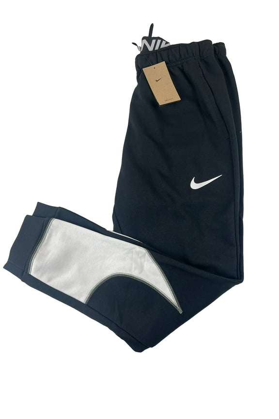 Men's Medium Fleece Pant Taper Energy Trousers BLACK/SUMMIT WHT FB8577-010