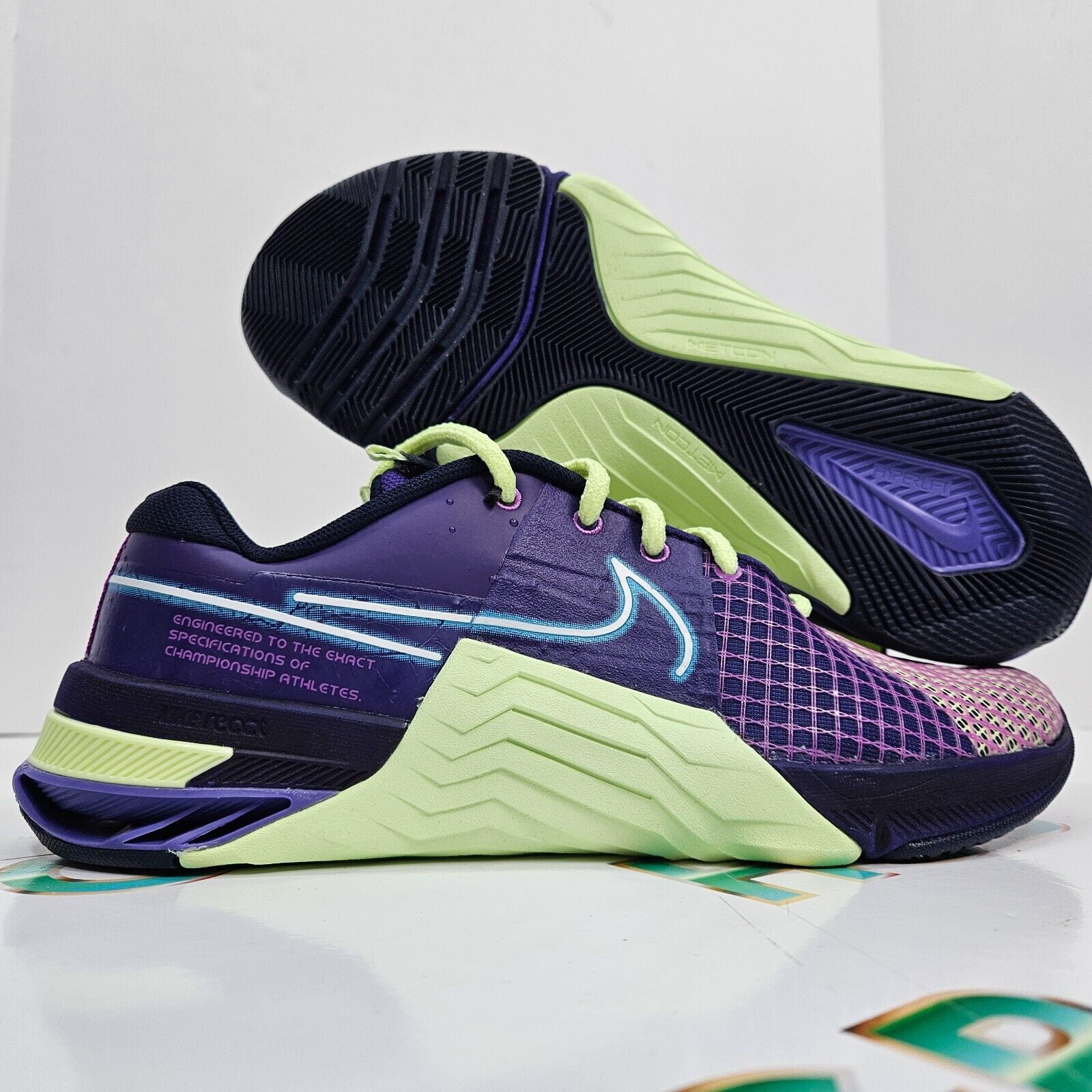 Nike Metcon 8 AMP Shoes Mens 9.5 Purple Training Sneakers DV1206-500 Lifting Nike Metcon 8 Flyease AMP - Men main image 4