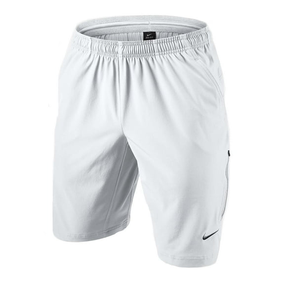 Nike Men's N.E.T. 11 Inch Woven Short (White/Black, Small)