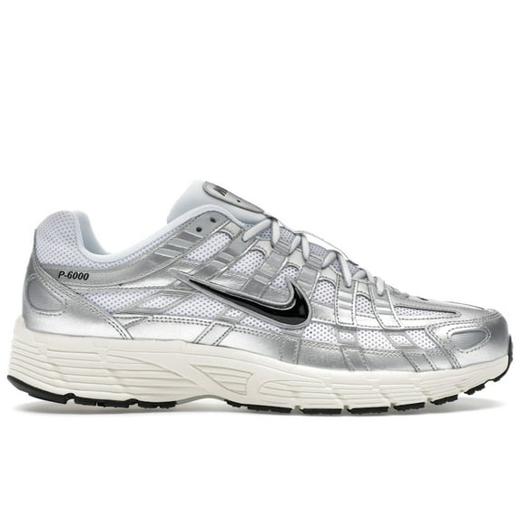 Nike Men's P-6000 White Metallic Silver Flat Silver Black Shoes, from StockX