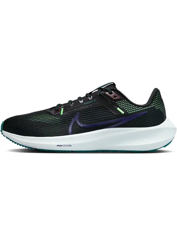 Men's Pegasus 40 Running Shoes Black Burgundy Crush Geode Teal, 10.5