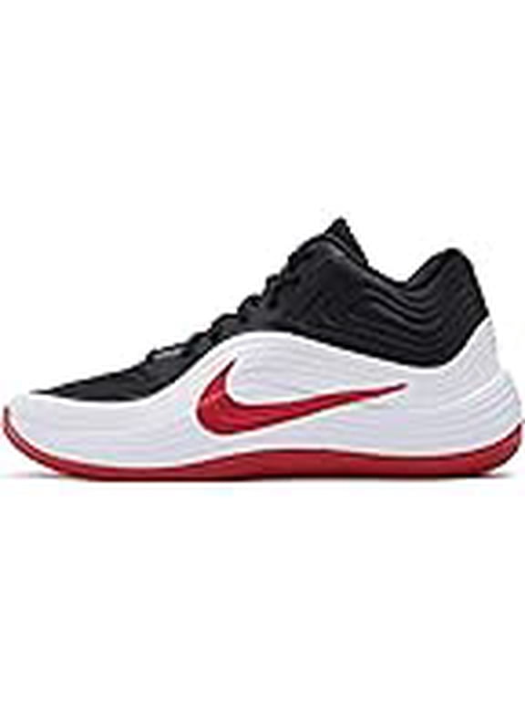 Men's Precision 8 Mid Basketball Shoe (Black/University Red-White) Size 11