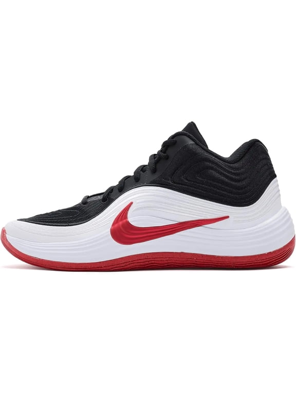 Men's Precision 8 Mid Basketball Shoe (Black/University Red-White) Size 8.5