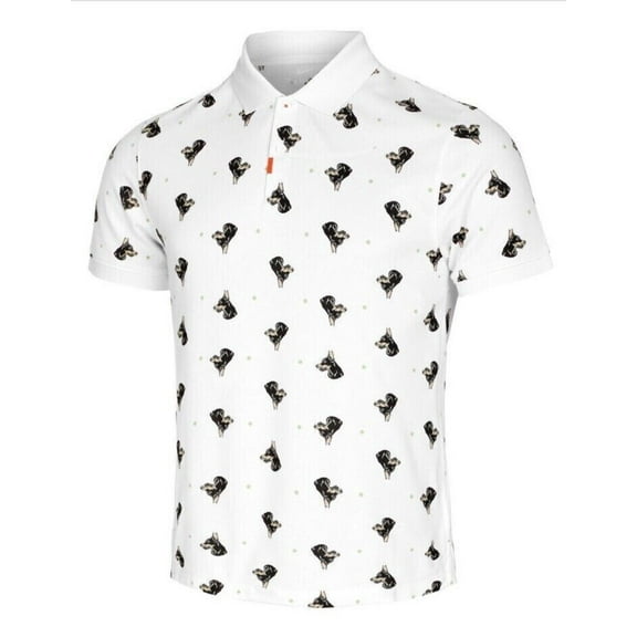 Nike Men's Printed Slim-Fit Tennis Polo DQ4577 100 Shirt White