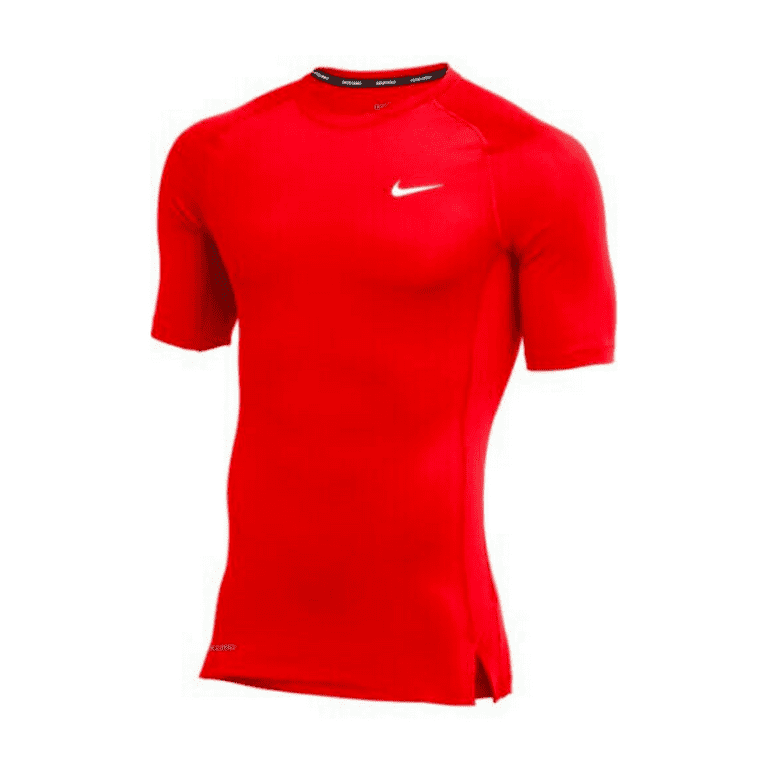 Red nike store compression shirt