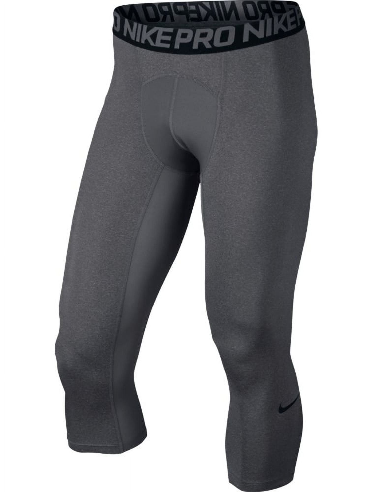 Nike Men's Pro Cool 3/4 Compression Tights 703082-091 Carbon Heather 