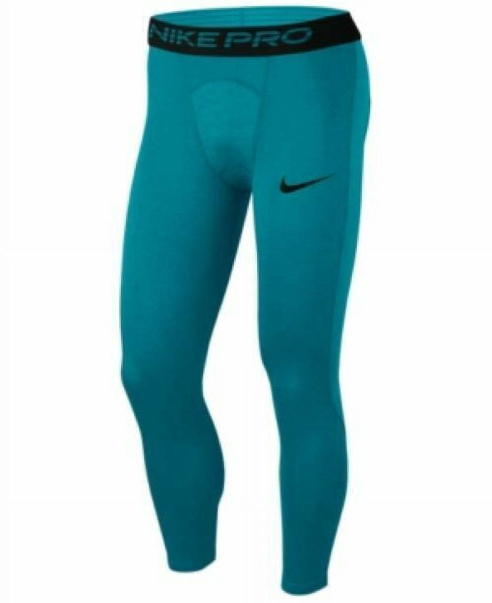 Nike Men's Pro Dri-FIT Camouflage Training 3/4 Leggings Bright Spruce-Small