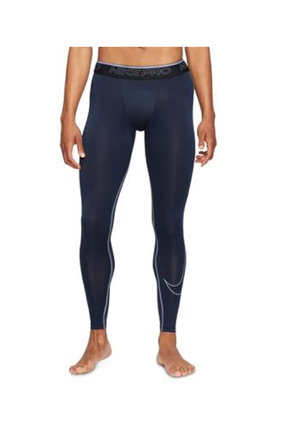 Men's Pro Long Training Tights Blue Size Small