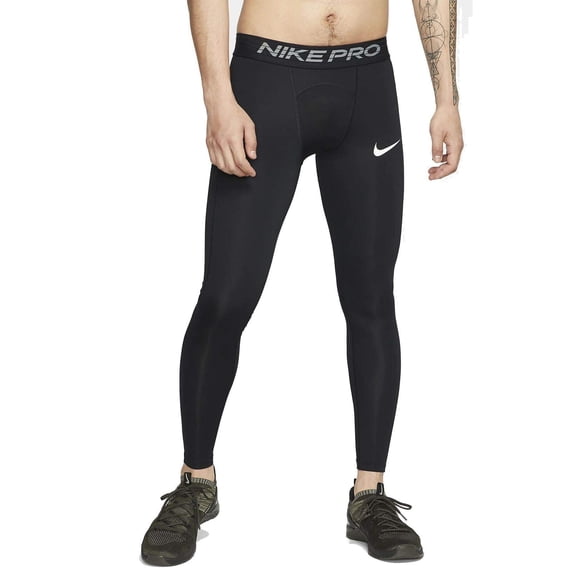 Nike BV5641-010: Men's Pro Tights Black/White Athletic Tights