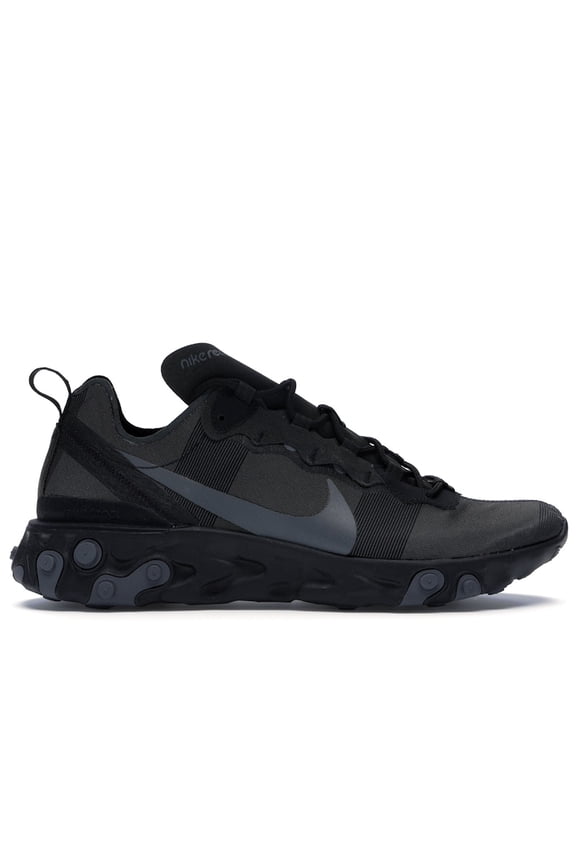 Men's React Element 55 Triple Black Running Shoes, from StockX