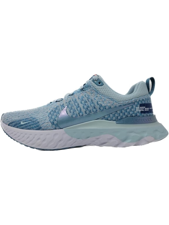 Men's React Infinity Run Flyknit 3 Running Shoes, Ocean Bliss Noise Aqua Football Grey, Size 11.5