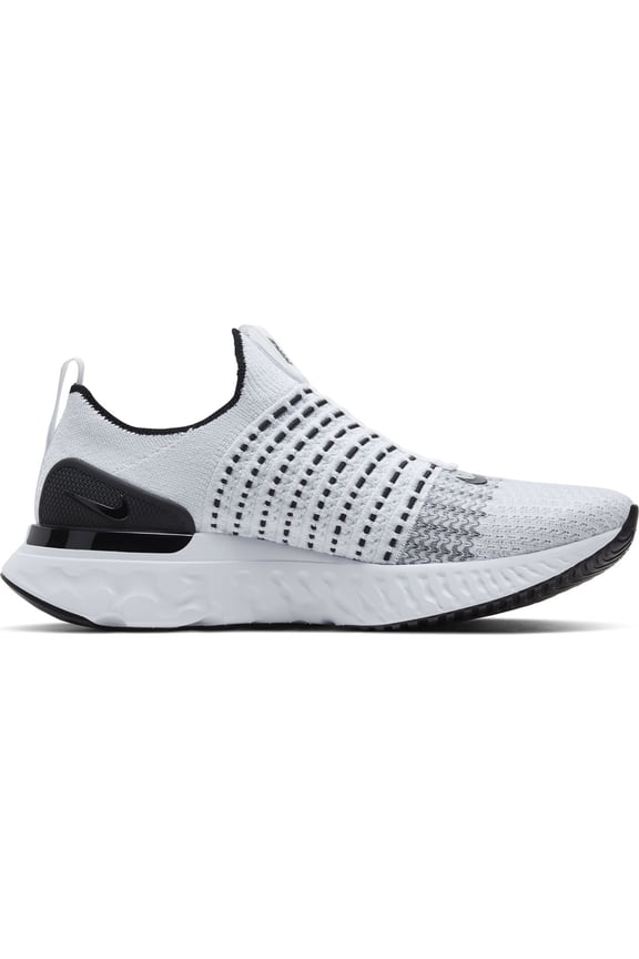 Men's React Phantom Flyknit 2 Running Shoes White | Gray Size 7