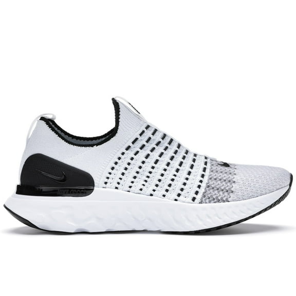 Nike Men's React Phantom Run Flyknit 2 White Black Running Shoes, from StockX